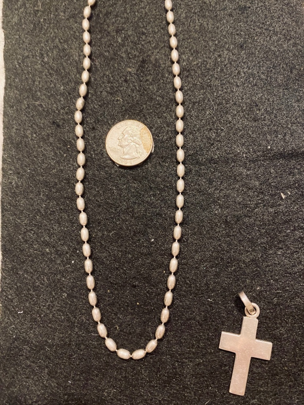 Mexican Silver 925 Cross and Necklace